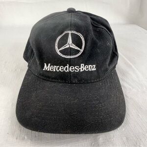 Mercedes-Benz Hat Cap Strap Back Mens Adjustable Black Embroidered Logo